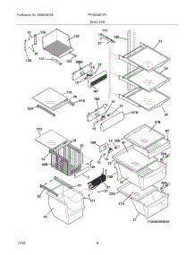09 - Shelves parts for Frigidaire Refrigerator FPHS2687KF1 from AppliancePartsPros.com