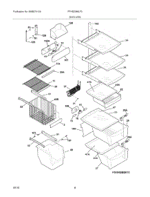 09 - Shelves parts for Frigidaire Refrigerator FPHS2386LF0 from AppliancePartsPros.com