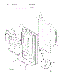 03 - Door parts for Frigidaire Refrigerator FPRH17D7KF0 from AppliancePartsPros.com