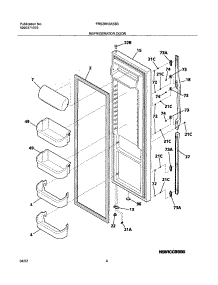05 - Refrigerator Door parts for Frigidaire Refrigerator FRS26H5ASB3 from AppliancePartsPros.com