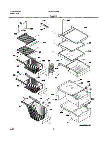 09 - Shelves parts for Frigidaire Refrigerator FRS26H5ASB3 from AppliancePartsPros.com