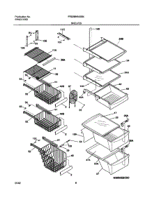 09 - Shelves parts for Frigidaire Refrigerator FRS26H5ASB4 from AppliancePartsPros.com