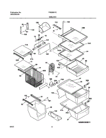 09 - Shelves parts for Frigidaire Refrigerator FRS26H7CB2 from AppliancePartsPros.com
