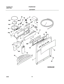15 - Dispenser parts for Frigidaire Refrigerator FRS26H5ASB4 from AppliancePartsPros.com
