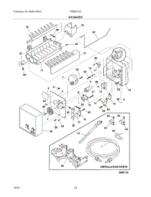 19 - Ice Maker parts for Frigidaire Refrigerator FRS26FCDW3 from AppliancePartsPros.com