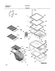 09 - Shelves parts for Frigidaire Refrigerator FRS26HR4AB1 from AppliancePartsPros.com