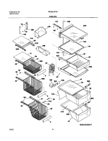 09 - Shelves parts for Frigidaire Refrigerator FRS26HF7BQ0 from AppliancePartsPros.com