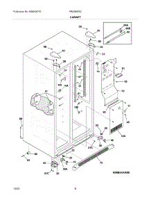 07 - Cabinet parts for Frigidaire Refrigerator FRS26KF6CQ3 from AppliancePartsPros.com