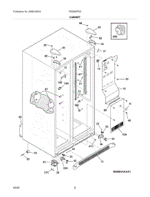 07 - Cabinet parts for Frigidaire Refrigerator FRS26KF5DB7 from AppliancePartsPros.com
