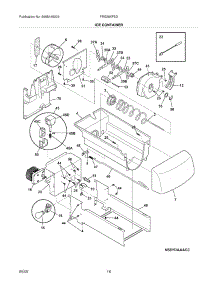 17 - Ice Container parts for Frigidaire Refrigerator FRS26KF5DB7 from AppliancePartsPros.com