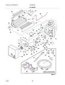 19 - Ice Maker parts for Frigidaire Refrigerator FRS26KF6CQ3 from AppliancePartsPros.com