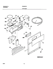 15 - Ice & Water Dispenser parts for Frigidaire Refrigerator FRS23KF5CW0 from AppliancePartsPros.com