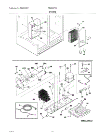 13 - System parts for Frigidaire Refrigerator FRS23KF5CW3 from AppliancePartsPros.com