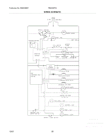 22 - Wiring Schematic parts for Frigidaire Refrigerator FRS23KF5CQ3 from AppliancePartsPros.com