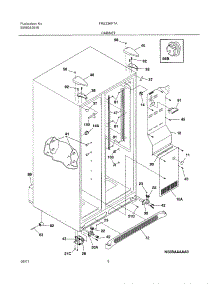 07 - Cabinet parts for Frigidaire Refrigerator FRS23KF7AQ1 from AppliancePartsPros.com
