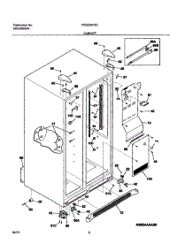 07 - Cabinet parts for Frigidaire Refrigerator FRS23KF6CB0 from AppliancePartsPros.com