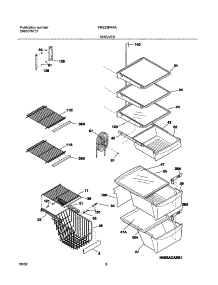 09 - Shelves parts for Frigidaire Refrigerator FRS23KR4AW6 from AppliancePartsPros.com
