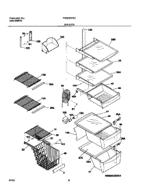09 - Shelves parts for Frigidaire Refrigerator FRS23KF6CB0 from AppliancePartsPros.com
