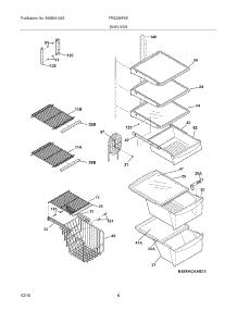 09 - Shelves parts for Frigidaire Refrigerator FRS23KF6EWE from AppliancePartsPros.com