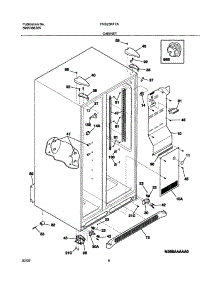 07 - Cabinet parts for Frigidaire Refrigerator FRS23KF7AB3 from AppliancePartsPros.com