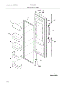05 - Refrigerator Door parts for Frigidaire Refrigerator FRS23LH5DSS from AppliancePartsPros.com