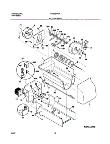17 - Ice Container parts for Frigidaire Refrigerator FRS23KF7AW3 from AppliancePartsPros.com