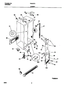 04 - Cabinet parts for Frigidaire Refrigerator FRS23ZTJQ0 from AppliancePartsPros.com