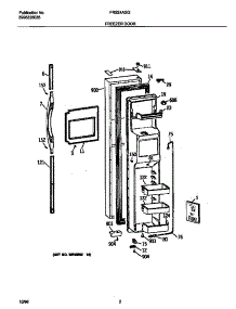 02 - Freezer Door parts for Frigidaire Refrigerator FRS24AGGW4 from AppliancePartsPros.com