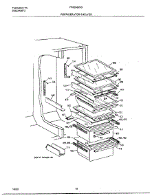 16 - Refrigerator Shelves parts for Frigidaire Refrigerator FRS24BGGB9 from AppliancePartsPros.com