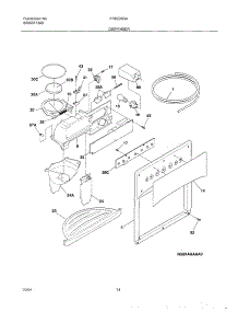 15 - Ice & Water Dispenser parts for Frigidaire Refrigerator FRS23X3AQ0 from AppliancePartsPros.com