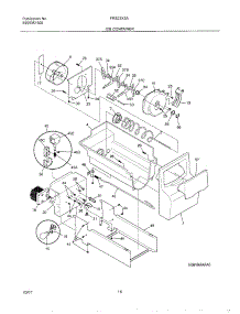 17 - Ice Container parts for Frigidaire Refrigerator FRS23X3AQ0 from AppliancePartsPros.com
