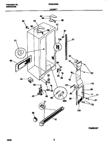 04 - Cabinet parts for Frigidaire Refrigerator FRS24WSGW4 from AppliancePartsPros.com
