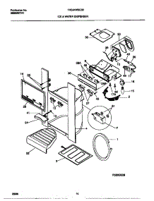 08 - Ice & Water Dispenser parts for Frigidaire Refrigerator FRS24WSCB3 from AppliancePartsPros.com