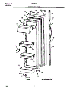 04 - Refrigerator Door parts for Frigidaire Refrigerator FRS24AGGW4 from AppliancePartsPros.com