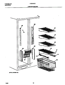 06 - Freezer Shelves parts for Frigidaire Refrigerator FRS24AGGW4 from AppliancePartsPros.com