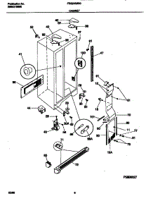 04 - Cabinet parts for Frigidaire Refrigerator FRS24WSGW2 from AppliancePartsPros.com