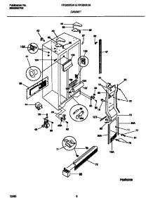 04 - Cabinet parts for Frigidaire Refrigerator FRS24XHAD2 from AppliancePartsPros.com
