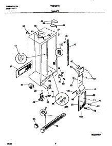 04 - Cabinet parts for Frigidaire Refrigerator FRS24ZRHB1 from AppliancePartsPros.com