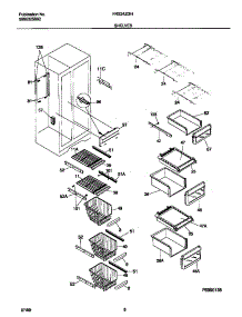 05 - Shelves parts for Frigidaire Refrigerator FRS24ZGHB2 from AppliancePartsPros.com