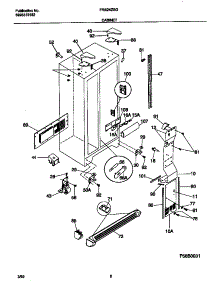 04 - Cabinet parts for Frigidaire Refrigerator FRS24ZSGB4 from AppliancePartsPros.com
