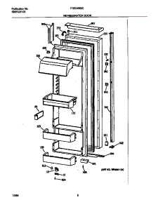 04 - Refrigerator Door parts for Frigidaire Refrigerator FRS24BGGB3 from AppliancePartsPros.com