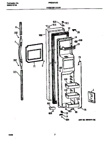 02 - Freezer Door parts for Frigidaire Refrigerator FRS24AGGW1 from AppliancePartsPros.com