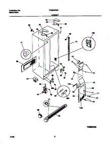 04 - Cabinet parts for Frigidaire Refrigerator FRS24WSGD0 from AppliancePartsPros.com