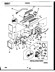 10 - Ice Maker And Installation Parts parts for Frigidaire Refrigerator FRS24WRBW0 from AppliancePartsPros.com