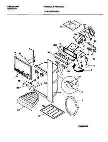 08 - Ice And Water Dispenser parts for Frigidaire Refrigerator FRS24XGCW0 from AppliancePartsPros.com