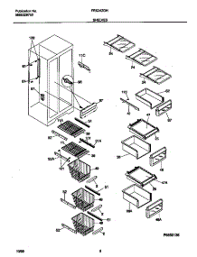 05 - Shelves parts for Frigidaire Refrigerator FRS24ZGHB3 from AppliancePartsPros.com