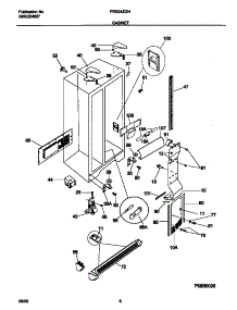04 - Cabinet parts for Frigidaire Refrigerator FRS24ZGHB0 from AppliancePartsPros.com