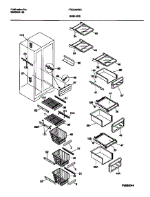 05 - Shelves parts for Frigidaire Refrigerator FRS24WSCB0 from AppliancePartsPros.com