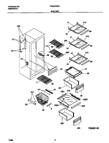 05 - Shelves parts for Frigidaire Refrigerator FRS24WSGD6 from AppliancePartsPros.com