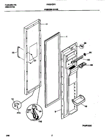 02 - Frzr Door parts for Frigidaire Refrigerator FRS24ZSGB3 from AppliancePartsPros.com